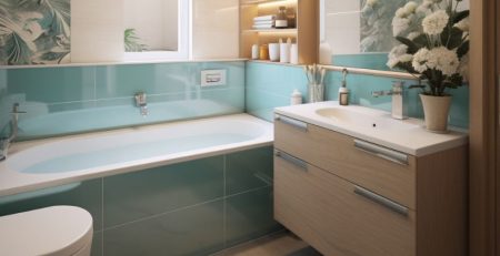 small bathroom with modern style and decor