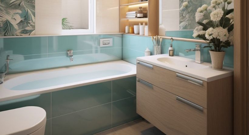 small bathroom with modern style and decor